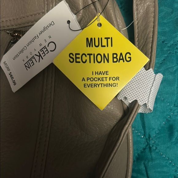 Beige Leather Crossbody Bag - Picture 8 of 8